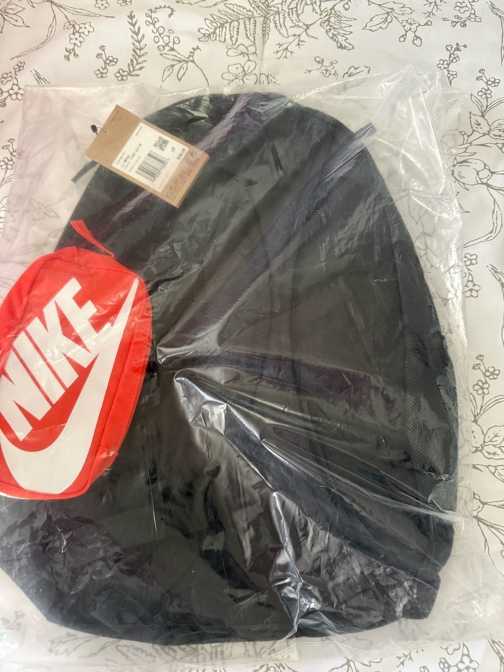 Nike Backpack with White Swoosh Logo and Extra Small Orange Nike Bag - Picture 4 of 4